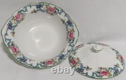 Royal Doulton Floradora Green T. C. 1127 5 Pc Place Setting-for 8+Extras 76 Pc New