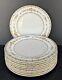 Royal Doulton Mosaic Garden Salad Plates 7 7/8 Set Of 10 Orange Green Floral