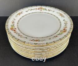 Royal Doulton Mosaic Garden Salad Plates 7 7/8 Set Of 10 Orange Green Floral