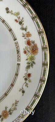 Royal Doulton Mosaic Garden Salad Plates 7 7/8 Set Of 10 Orange Green Floral