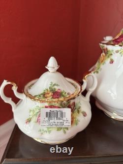 Royal Doulton Old Country Roses 3 Piece Bone China Tea Set Mint in Box