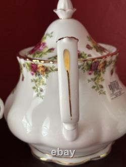 Royal Doulton Old Country Roses 3 Piece Bone China Tea Set Mint in Box