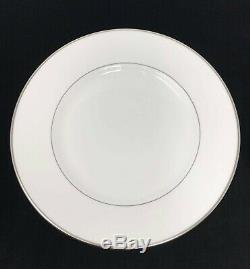 Royal Doulton SIGNET Dinner Plates Platinum Trim Set/12 England Fine Bone China