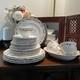 Royal Doulton STRASBOURG WHITE/GOLD/WINE Bone China Set Serves 6 England 32 P