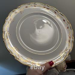 Royal Doulton STRASBOURG WHITE/GOLD/WINE Bone China Set Serves 6 England 32 P