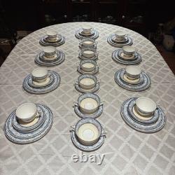 Royal Doulton Tewkesbury Bone China 57pc Set for 9 with Cream Soup Bowls England