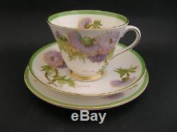 Royal Doulton Vintage Art Deco English China 21 Piece Tea Cup Set Glamis Thistle