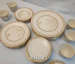 Royal Doulton White Nile Fine China Tableware Set 38 PCS VTG Made In England 70s