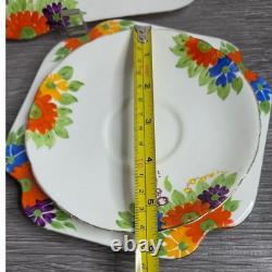 Royal Grafton Bone China Floral Tea Set 7pc Serving Tray Cups Plates England