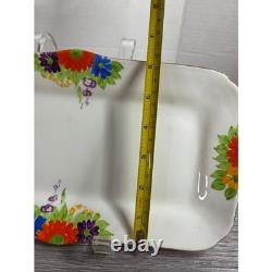 Royal Grafton Bone China Floral Tea Set 7pc Serving Tray Cups Plates England
