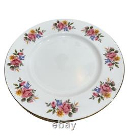 Royal Grafton Marlborough Bone China England 2116 Floral Dinner Plates Set Of 6