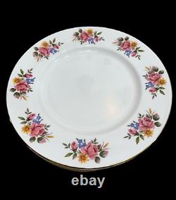 Royal Grafton Marlborough Bone China England 2116 Floral Dinner Plates Set Of 6