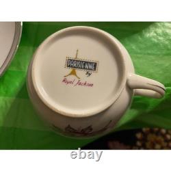 Royal Jackson Parisienne China Set England Pink Rose Service 12