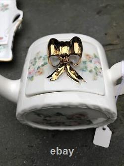 Royal Patrician Tea Set-Teapot-Sugar-Creamer-tray-Plate Fine Bone China England