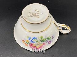 Royal Stafford 8306 Red Heavy Gold Tea Cup And Saucer Set Bone China England
