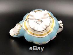 Royal Stafford Garland Blue Creamer Sugar Bowl Lid Set Rare Bone China England