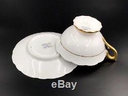 Royal Stafford Garland Blue Tea Cup Saucer Set(s) Rare Bone China England