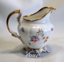 Royal Stafford Violets Pompadour Teapot Cream Sugar England Bone China Tea Set