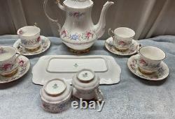 Royal Standard Fine Bone China England Tea Pot, 4 C&S, Tray And S. &C. Set