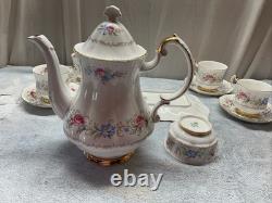 Royal Standard Fine Bone China England Tea Pot, 4 C&S, Tray And S. &C. Set