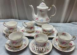 Royal Standard Fine Bone China England Tea Pot, 4 C&S, Tray And S. &C. Set