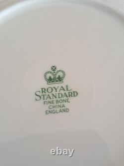 Royal Standard Fine China Pink & Blue Floral Design 20 Piece Dinnerware Grouping