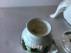 Royal Tuscan Wedgwood Noel Tea Set Bone China Teapot, Creamer, Sugar England