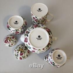 Royal Victorian Fine Bone China 5 Piece Coffee Tea Set Made in England NOS