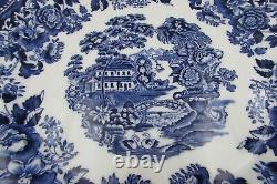 Royal Wessex Churchill Queens England TONQUIN Blue Dinner Plates Set of Twelve