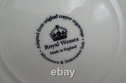 Royal Wessex Churchill Queens England TONQUIN Blue Dinner Plates Set of Twelve