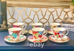 Royal Winchester Bone China Tea cup Set of 12 Flower Berries Design England