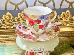 Royal Winchester Bone China Tea cup Set of 12 Flower Berries Design England Royal Winchester Bone China Tea cup Set of 12 Flower Berries Design England