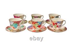 Royal Winchester Bone China Tea cup Set of 12 Flower Berries Design England