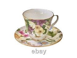 Royal Winchester Bone China Tea cup Set of 12 Flower Berries Design England