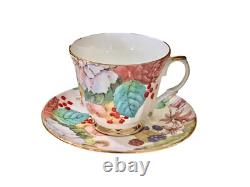 Royal Winchester Bone China Tea cup Set of 12 Flower Berries Design England