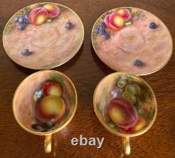 Royal Worcester 1951 Miniature Orchard Fruit Bone China Tea Set 9 Pieces
