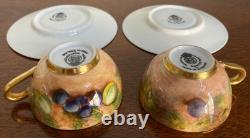Royal Worcester 1951 Miniature Orchard Fruit Bone China Tea Set 9 Pieces
