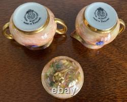 Royal Worcester 1951 Miniature Orchard Fruit Bone China Tea Set 9 Pieces