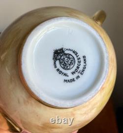 Royal Worcester 1951 Miniature Orchard Fruit Bone China Tea Set 9 Pieces