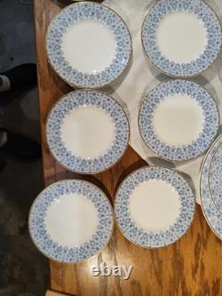 Royal Worcester Blue Aragon China Dinnerware, Set 5 Pc Per Person Service 8