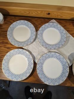 Royal Worcester Blue Aragon China Dinnerware, Set 5 Pc Per Person Service 8