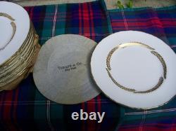 Royal Worcester Bone China England Golden Bracken set 12 dessert plates 8