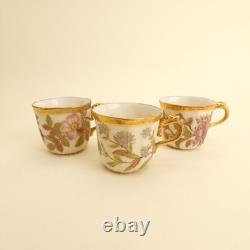 Royal Worcester Bone China Set of 6 Floral Blush Ivory Demitasse Cups & Saucers Royal Worcester Bone China Set of 6 Floral Blush Ivory Demitasse Cups & Saucers
