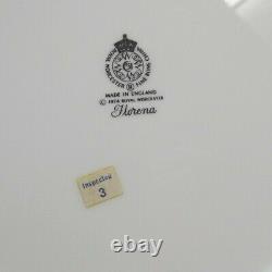 Royal Worcester England Florena 6pc Demitasse Set + Cake Plate Bone China NOS