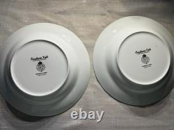 Royal Worcester Evesham Vale 12-Piece Porcelain Dinnerware Set Green Rim MINT