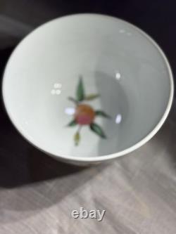 Royal Worcester Evesham Vale 12-Piece Porcelain Dinnerware Set Green Rim MINT