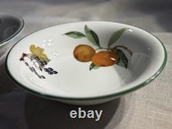 Royal Worcester Evesham Vale 12-Piece Porcelain Dinnerware Set Green Rim MINT