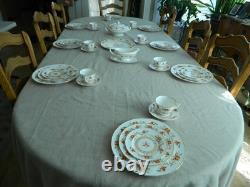Royal Worcester Fine Bone China Chamberlain Dinner Set for (8) with4 Serving Dishe