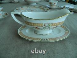 Royal Worcester Fine Bone China Chamberlain Dinner Set for (8) with4 Serving Dishe
