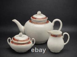 Royal Worcester Fine Bone China Tea Set 5 Cups Teapot Sugar Bowl Creamer England